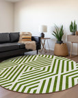 Addison Rugs Geometric Olive Washable Indoor-Outdoor Rug