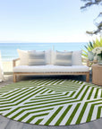 Addison Rugs Geometric Olive Washable Indoor-Outdoor Rug