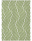 Addison Rugs Geometric Olive Washable Indoor-Outdoor Rug