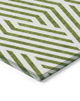 Addison Rugs Geometric Olive Washable Indoor-Outdoor Rug
