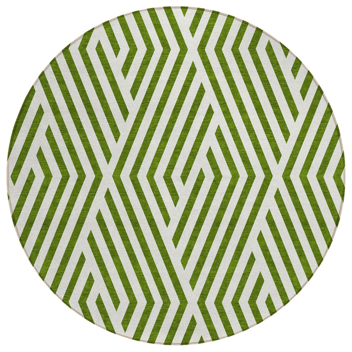 Addison Rugs Geometric Olive Washable Indoor-Outdoor Rug