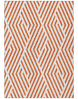 Addison Rugs Geometric Orange Washable Indoor-Outdoor Rug