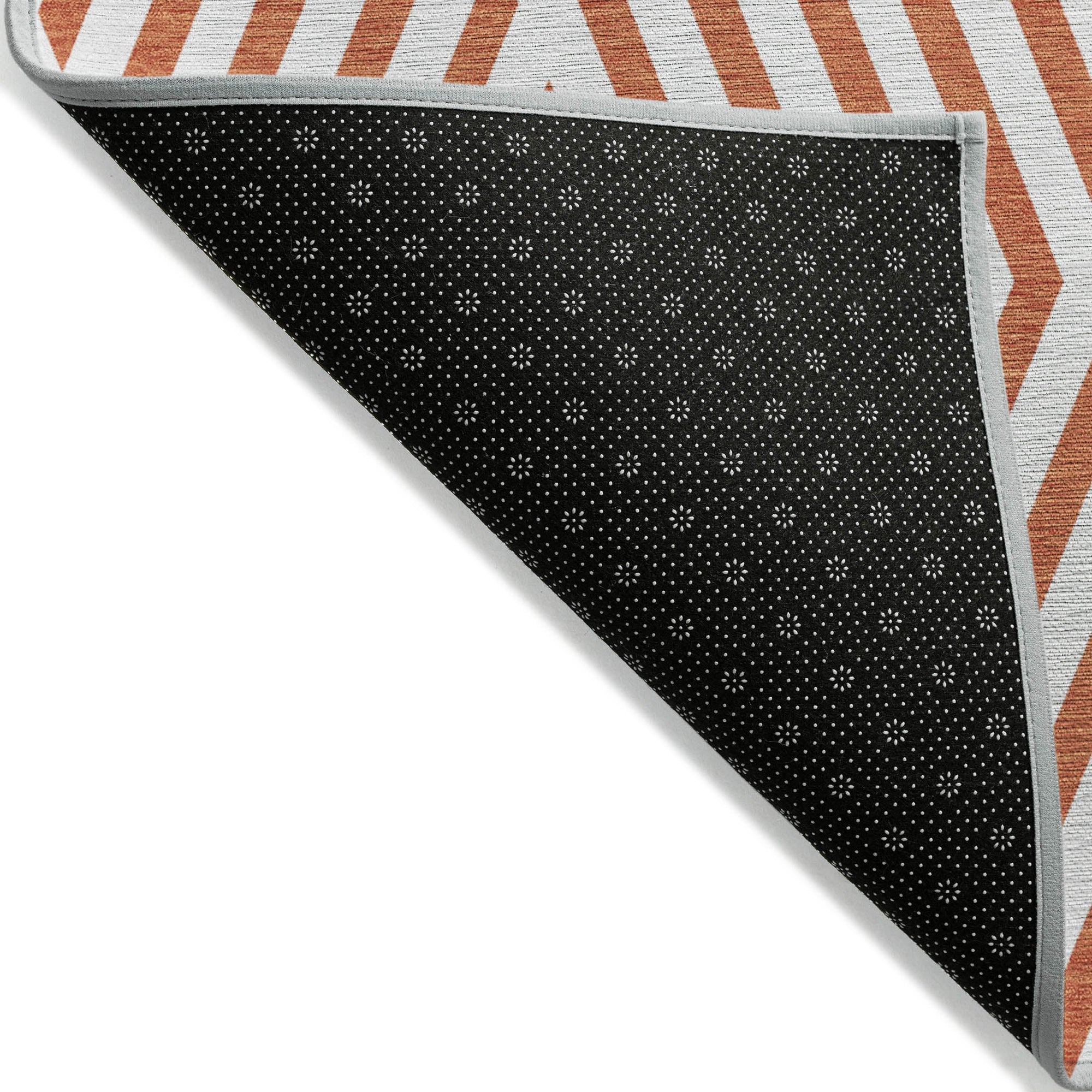 Addison Rugs Geometric Orange Washable Indoor-Outdoor Rug