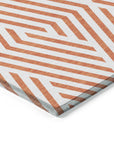 Addison Rugs Geometric Orange Washable Indoor-Outdoor Rug