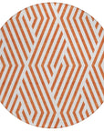 Addison Rugs Geometric Orange Washable Indoor-Outdoor Rug