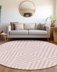 Addison Rugs Geometric Pink Washable Indoor-Outdoor Rug