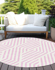 Addison Rugs Geometric Pink Washable Indoor-Outdoor Rug