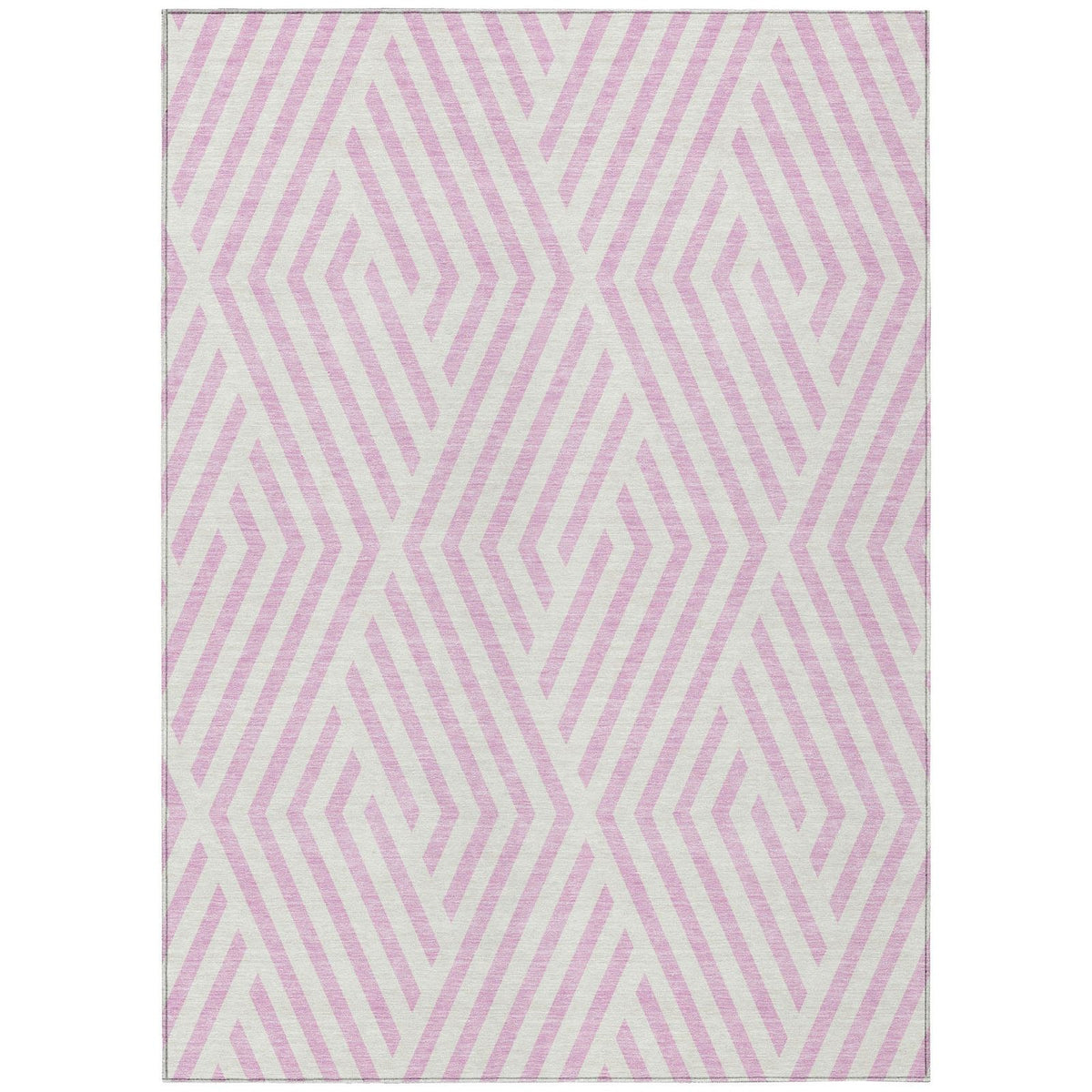 Addison Rugs Geometric Pink Washable Indoor-Outdoor Rug