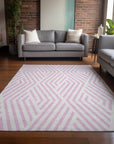 Addison Rugs Geometric Pink Washable Indoor-Outdoor Rug