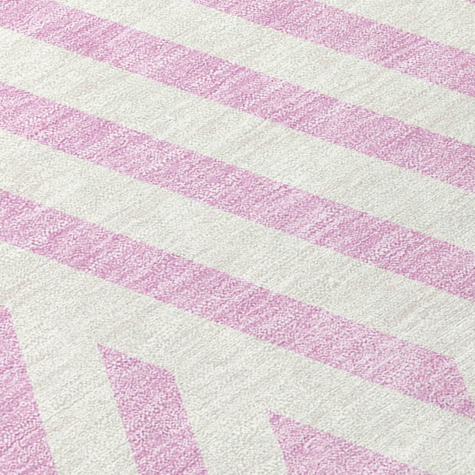 Addison Rugs Geometric Pink Washable Indoor-Outdoor Rug