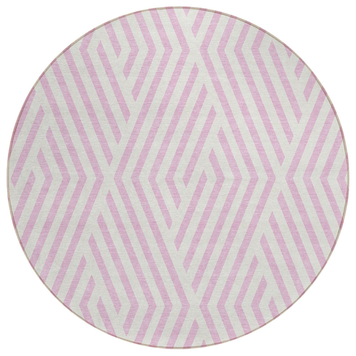 Addison Rugs Geometric Pink Washable Indoor-Outdoor Rug