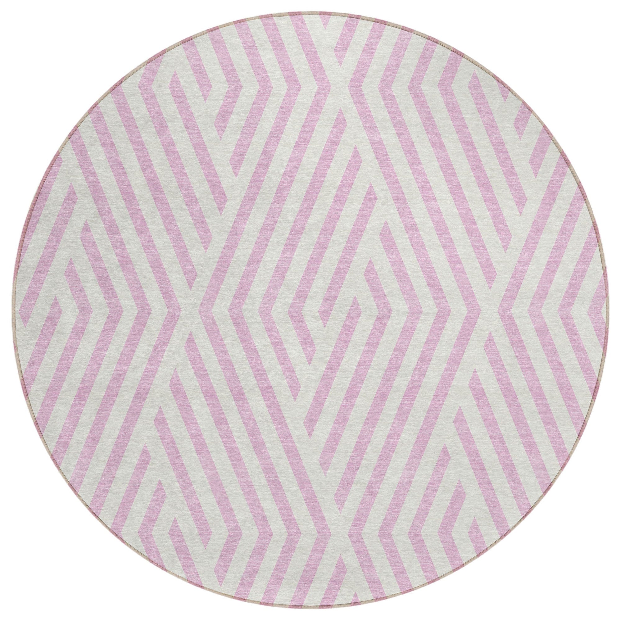 Addison Rugs Geometric Pink Washable Indoor-Outdoor Rug