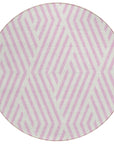 Addison Rugs Geometric Pink Washable Indoor-Outdoor Rug
