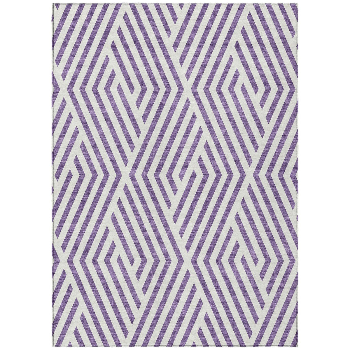 Addison Rugs Geometric Purple Washable Indoor-Outdoor Rug