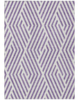 Addison Rugs Geometric Purple Washable Indoor-Outdoor Rug