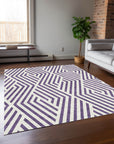 Addison Rugs Geometric Purple Washable Indoor-Outdoor Rug