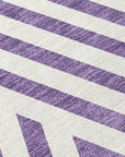 Addison Rugs Geometric Purple Washable Indoor-Outdoor Rug