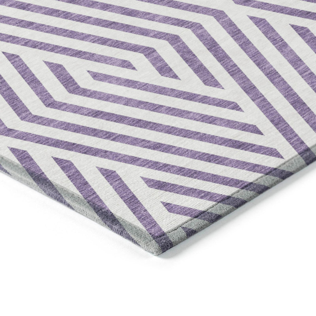 Addison Rugs Geometric Purple Washable Indoor-Outdoor Rug