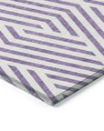 Addison Rugs Geometric Purple Washable Indoor-Outdoor Rug