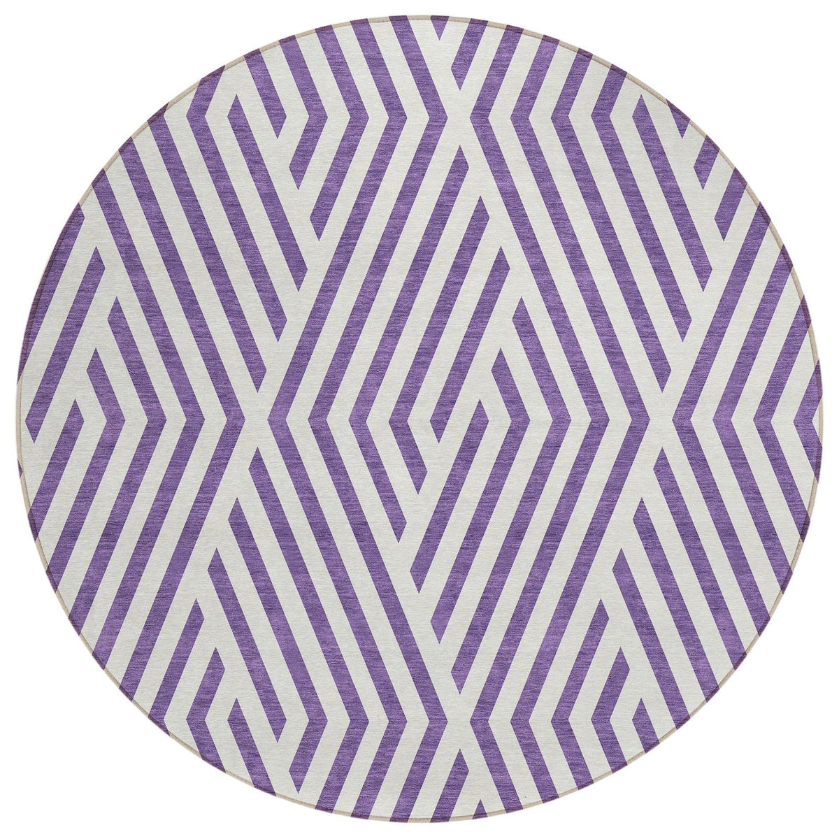 Addison Rugs Geometric Purple Washable Indoor-Outdoor Rug