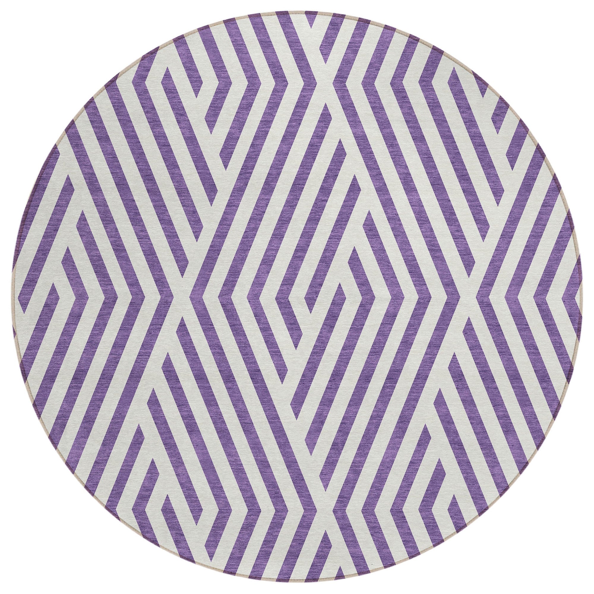Addison Rugs Geometric Purple Washable Indoor-Outdoor Rug