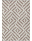 Addison Rugs Geometric Taupe Washable Indoor-Outdoor Rug