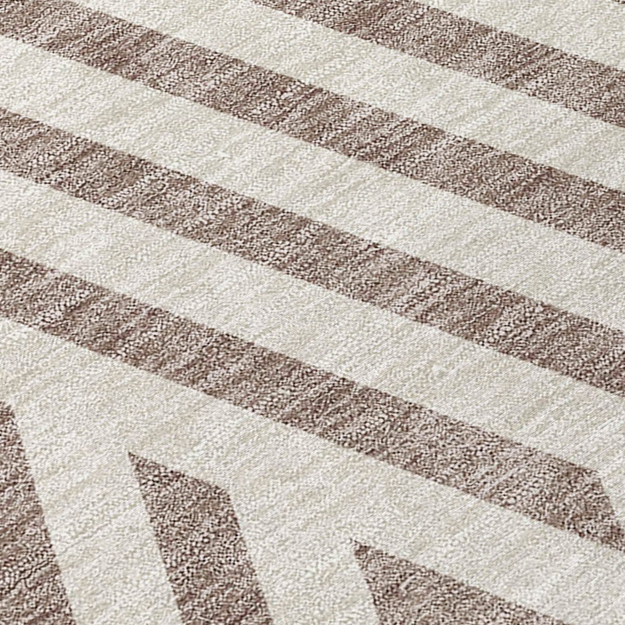 Addison Rugs Geometric Taupe Washable Indoor-Outdoor Rug