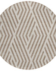 Addison Rugs Geometric Taupe Washable Indoor-Outdoor Rug