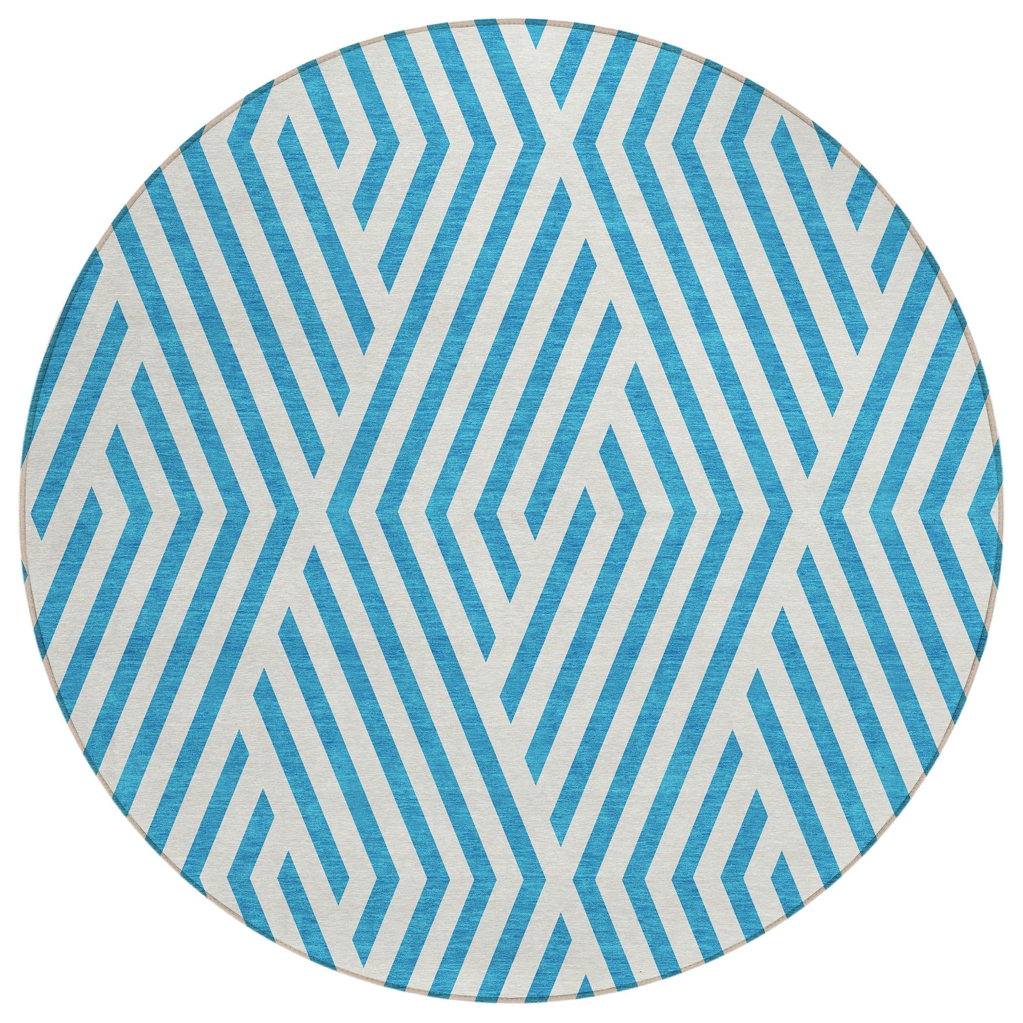 Addison Rugs Geometric Teal Washable Indoor-Outdoor Rug