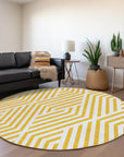 Addison Rugs Geometric Yellow Washable Indoor-Outdoor Rug