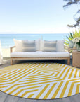 Addison Rugs Geometric Yellow Washable Indoor-Outdoor Rug