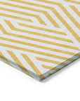 Addison Rugs Geometric Yellow Washable Indoor-Outdoor Rug