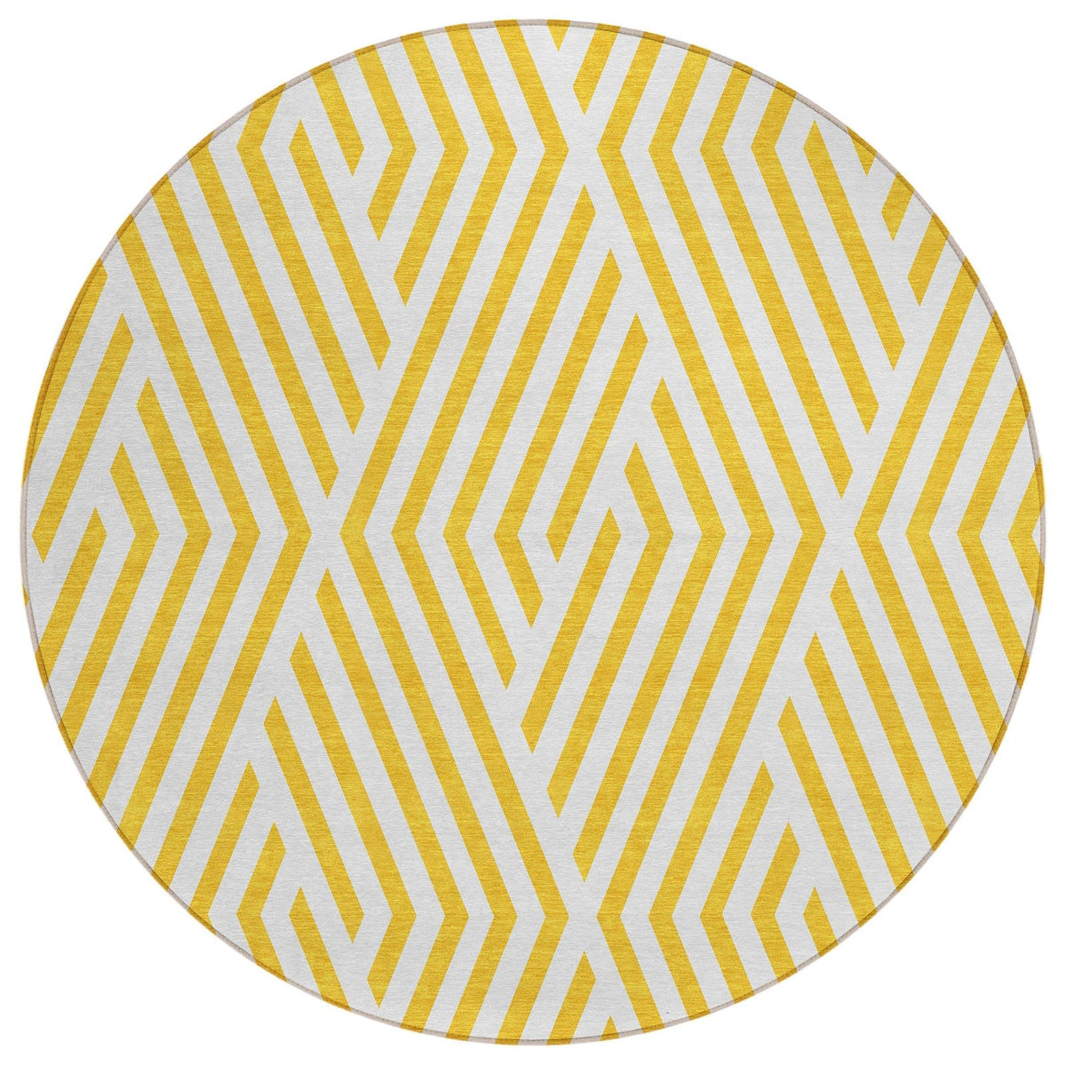 Addison Rugs Geometric Yellow Washable Indoor-Outdoor Rug