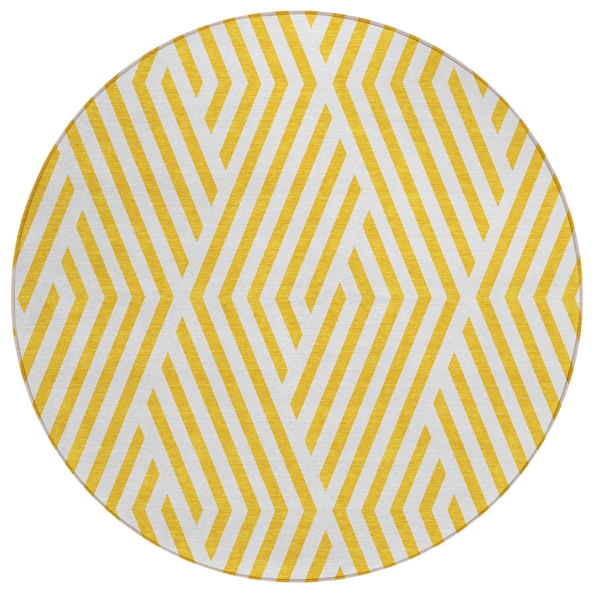Addison Rugs Geometric Yellow Washable Indoor-Outdoor Rug