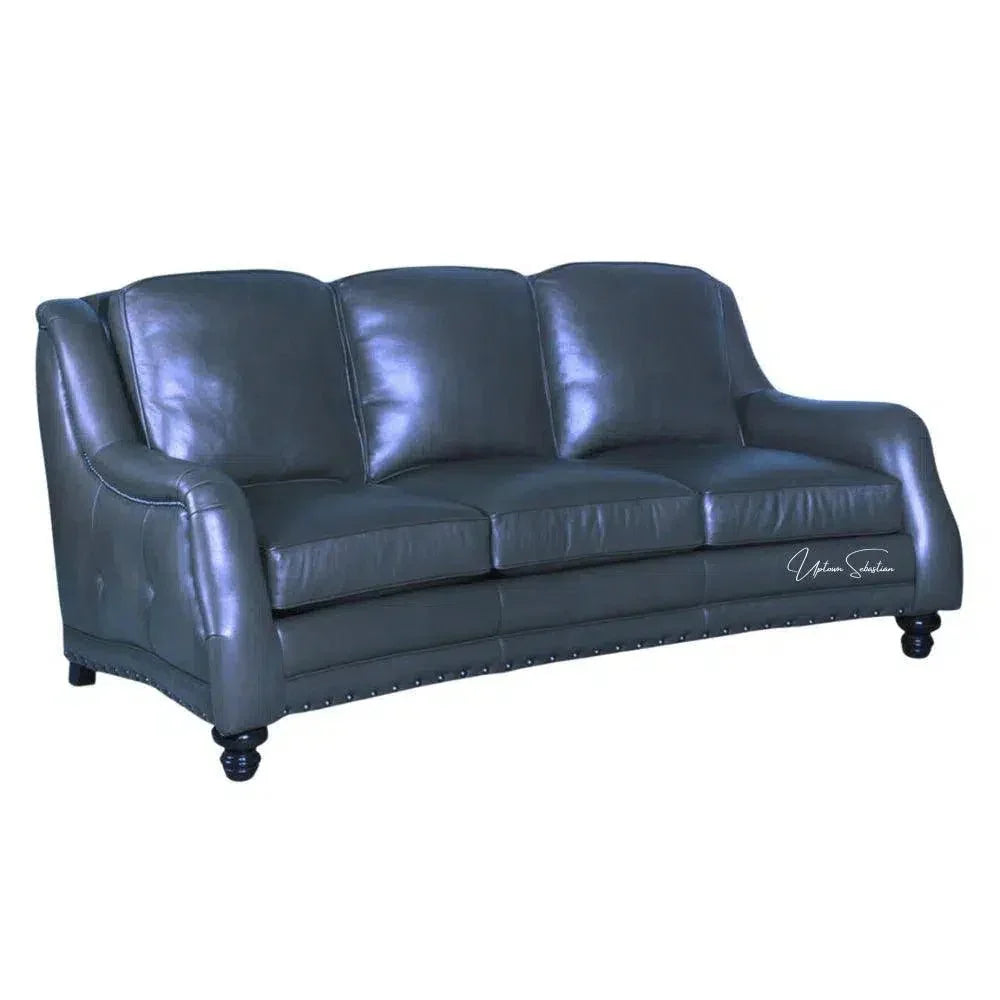 Goldberg 3 Seater Leather Couch Benchmade the USA -- view 11