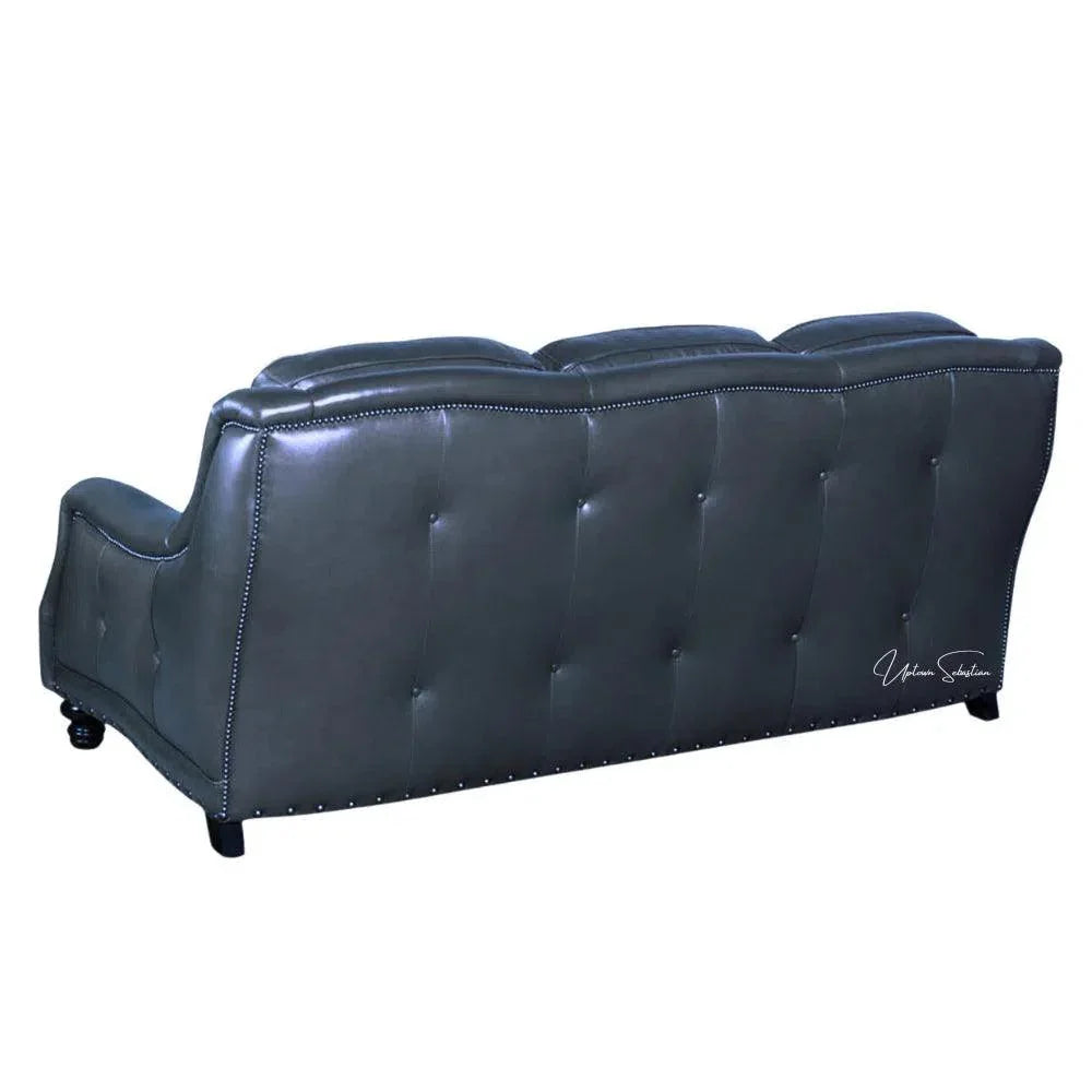 Goldberg 3 Seater Leather Couch Benchmade the USA -- view 14