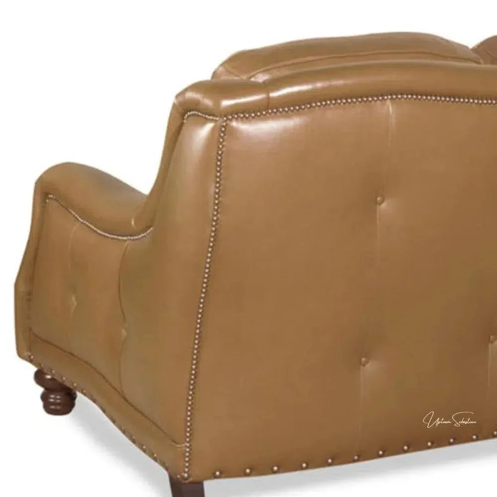 Goldberg 3 Seater Leather Couch Benchmade the USA -- view 5