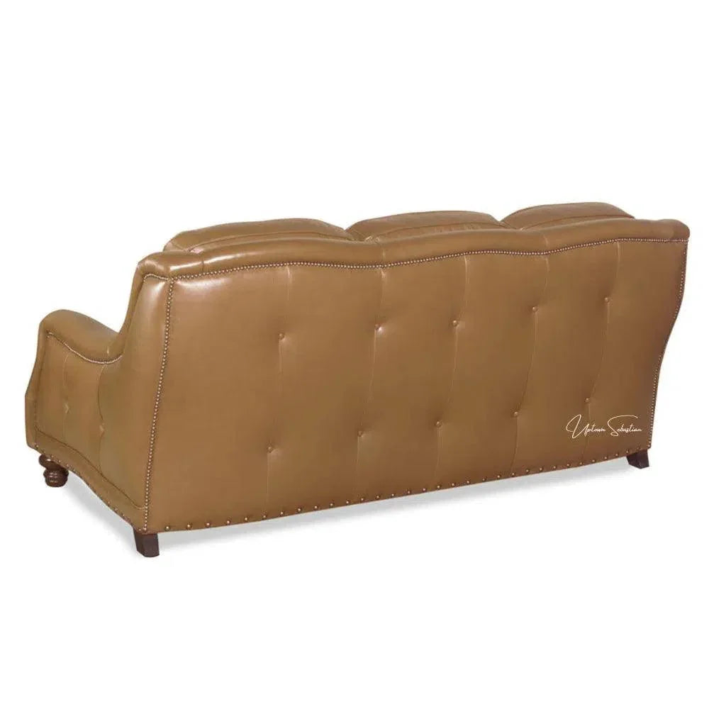 Goldberg 3 Seater Leather Couch Benchmade the USA -- view 6