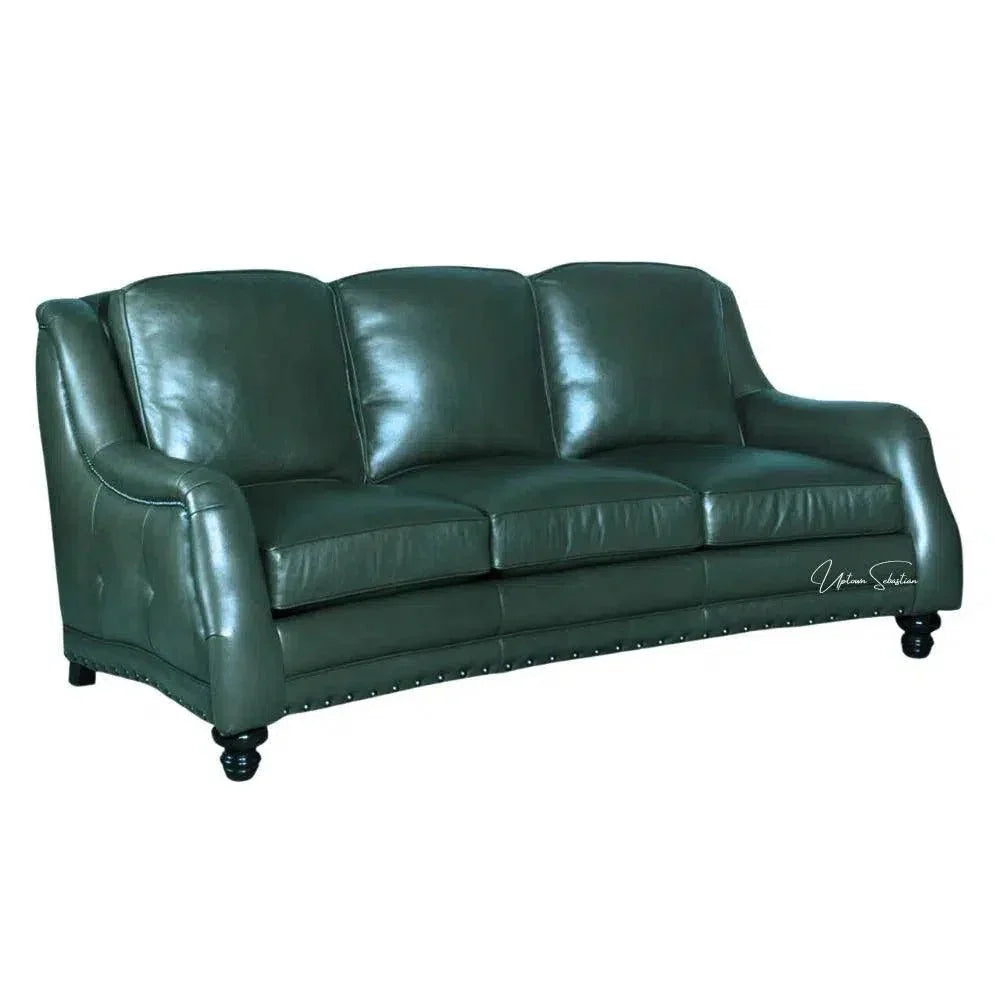 Goldberg 3 Seater Leather Couch Benchmade the USA -- view 7