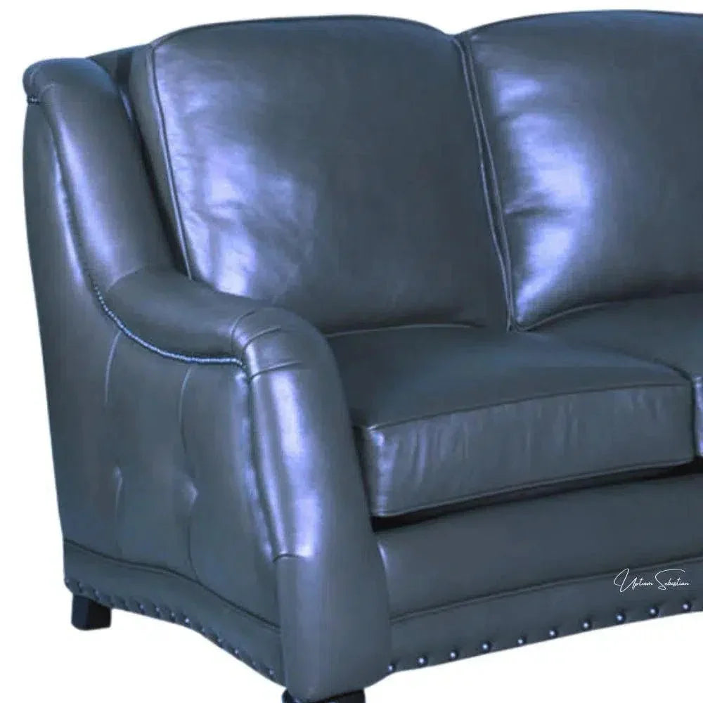Goldberg 3 Seater Leather Couch Benchmade the USA -- view 12