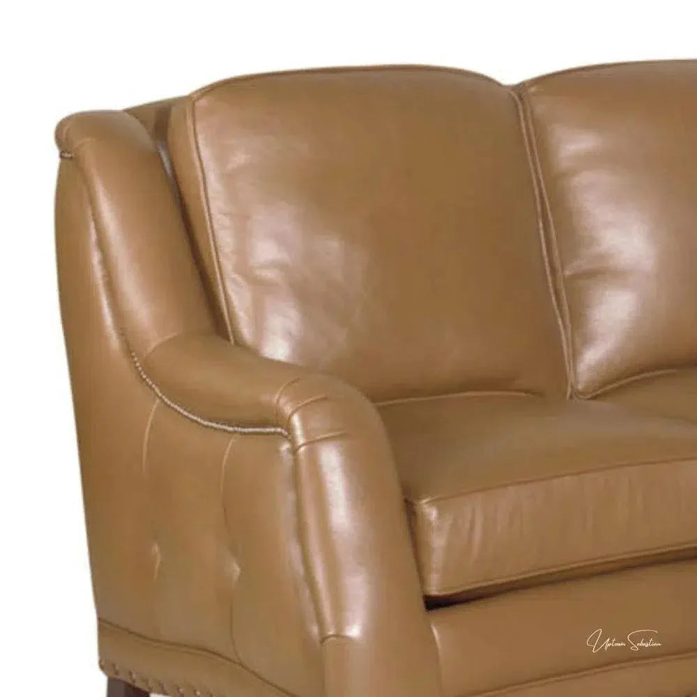 Goldberg 3 Seater Leather Couch Benchmade the USA -- view 4