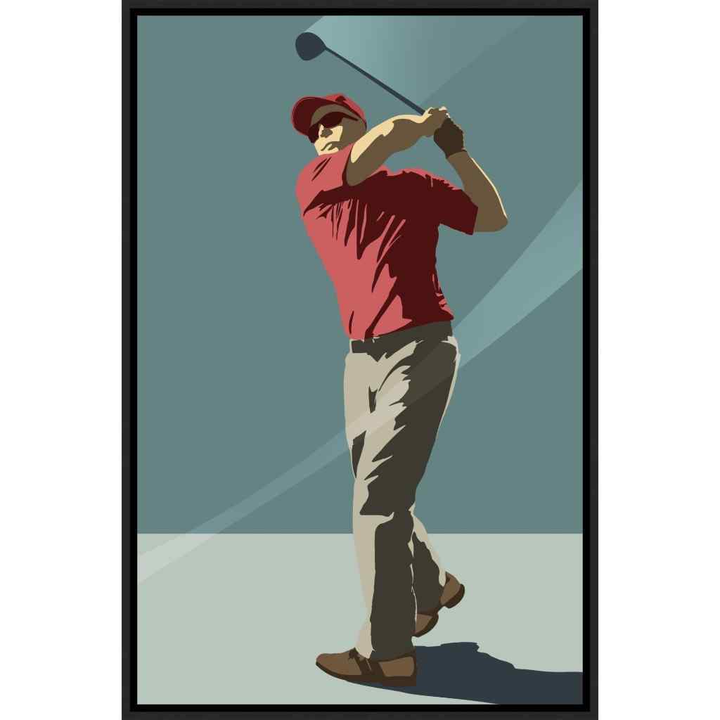 Leftbank Art Golfer Hand Crafted Canvas Art
