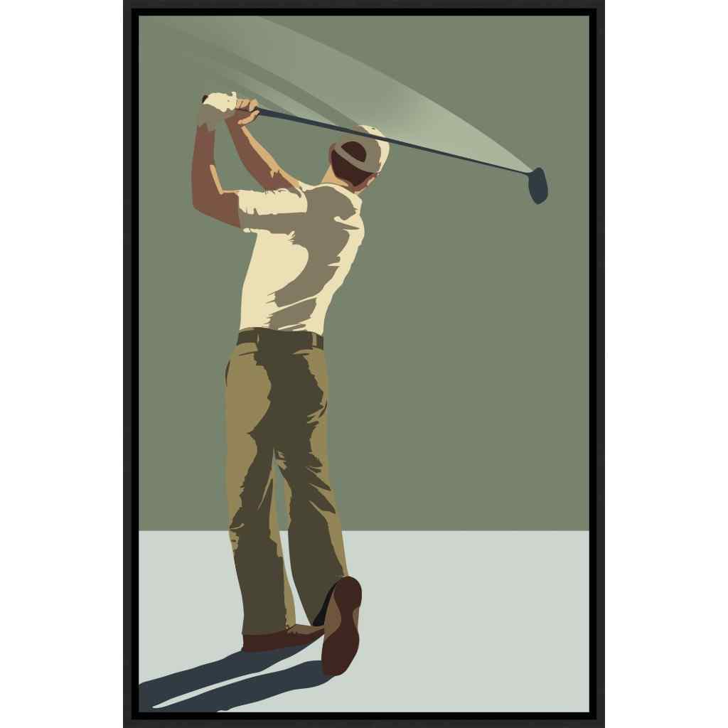 Leftbank Art Golfer Hand Crafted Canvas Art