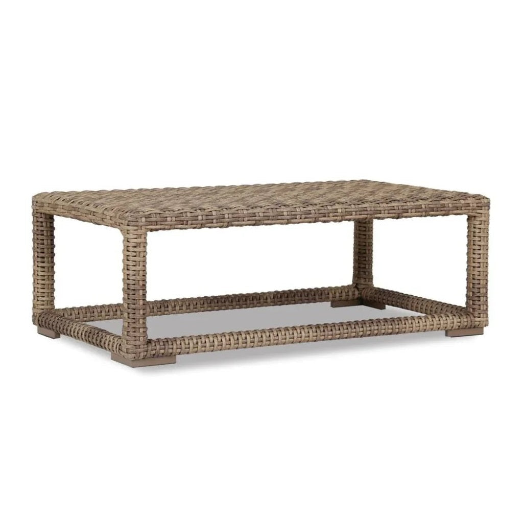 Havana Resin Wicker Outdoor Coffee Table-Outdoor Coffee Tables-Sunset West-LOOMLAN