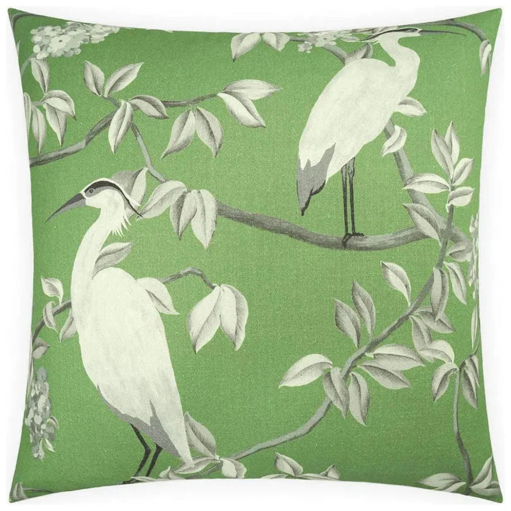 Heron Green Throw Pillow With Insert - LOOMLAN - D.V. Kap - Throw Pillows
