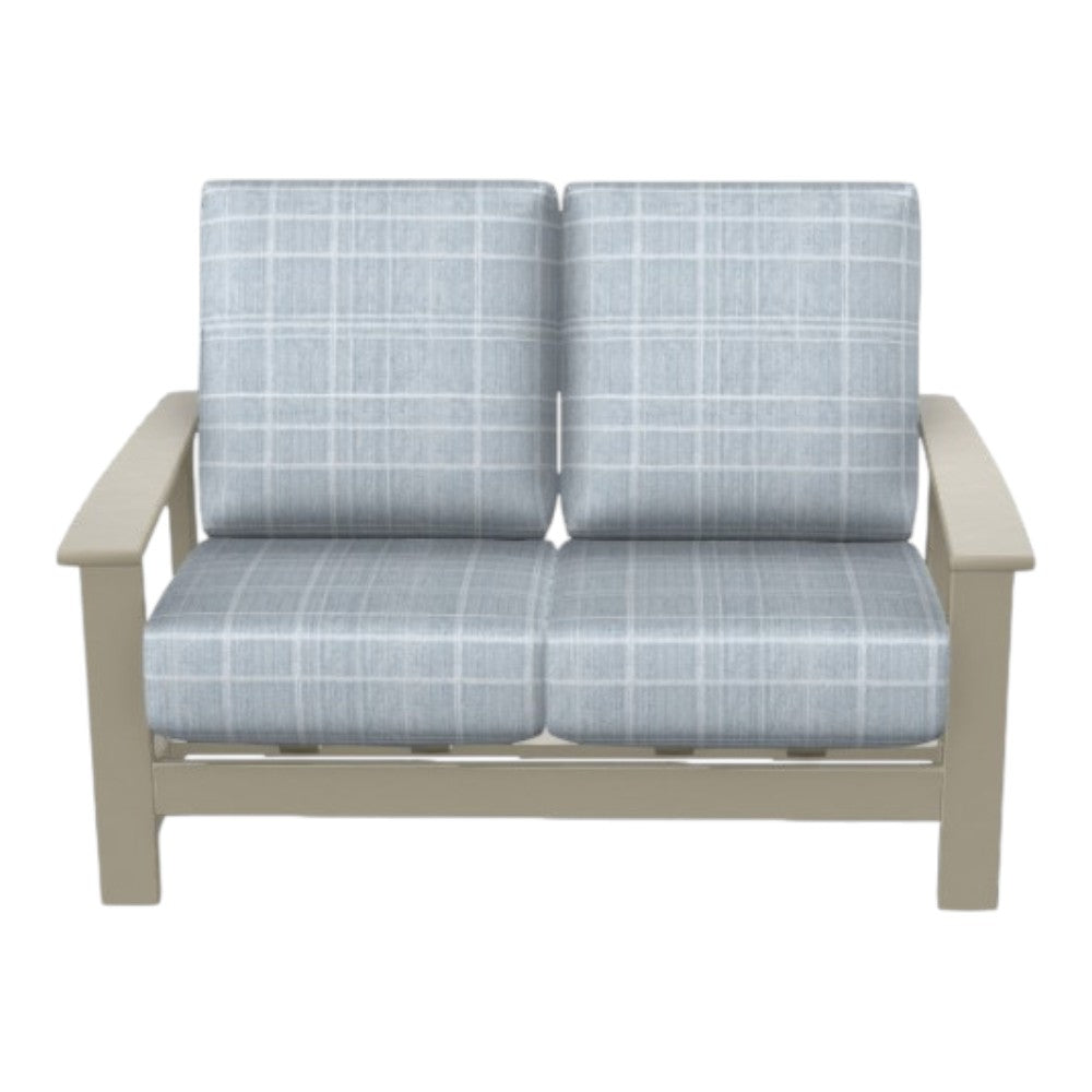 Telescope Leeward Deep Seat Outdoor Loveseat with Independent Hidden Motion