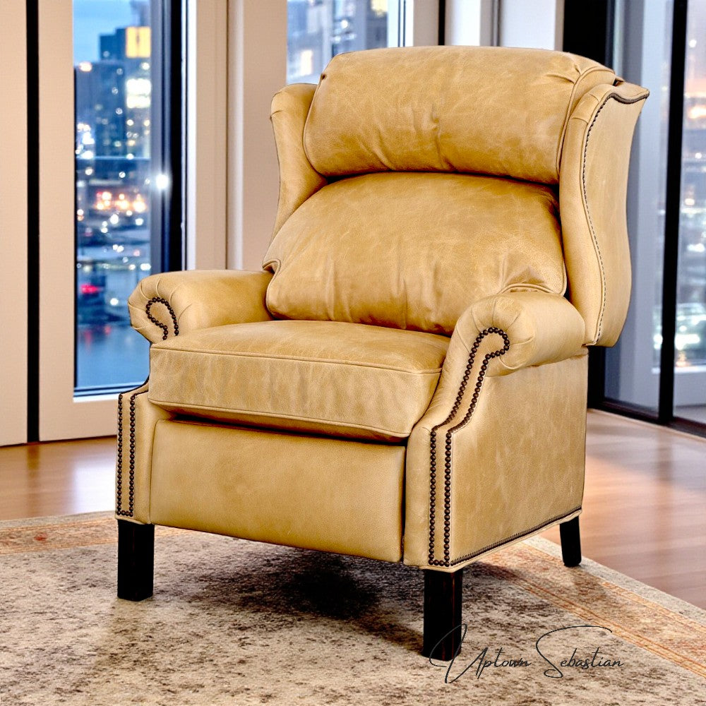 Uptown Sebastian Haven Leather Power Push Button Recliner