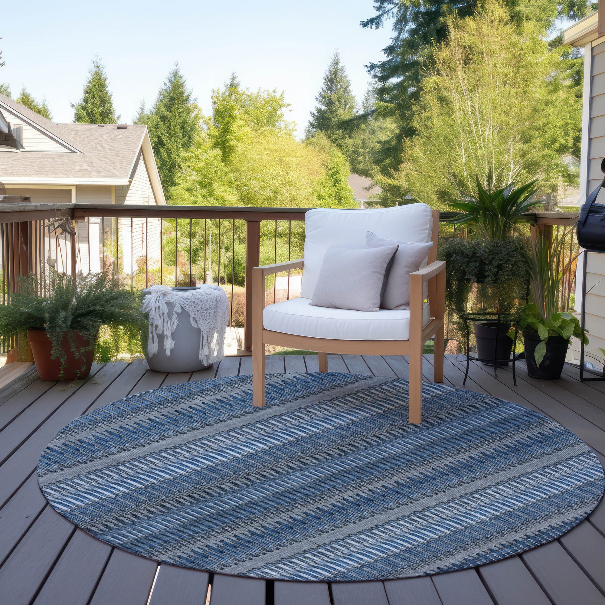 Addison Rugs Hushed Blue Washable Indoor-Outdoor Rug