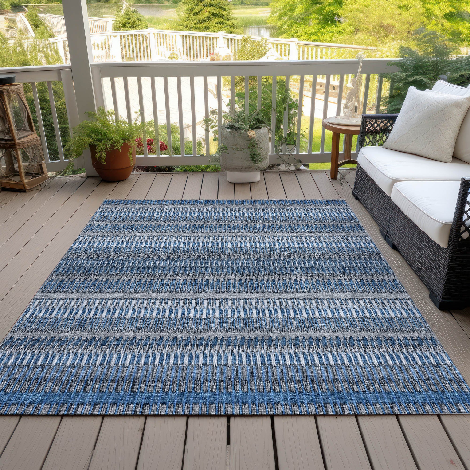Addison Rugs Hushed Blue Washable Indoor-Outdoor Rug
