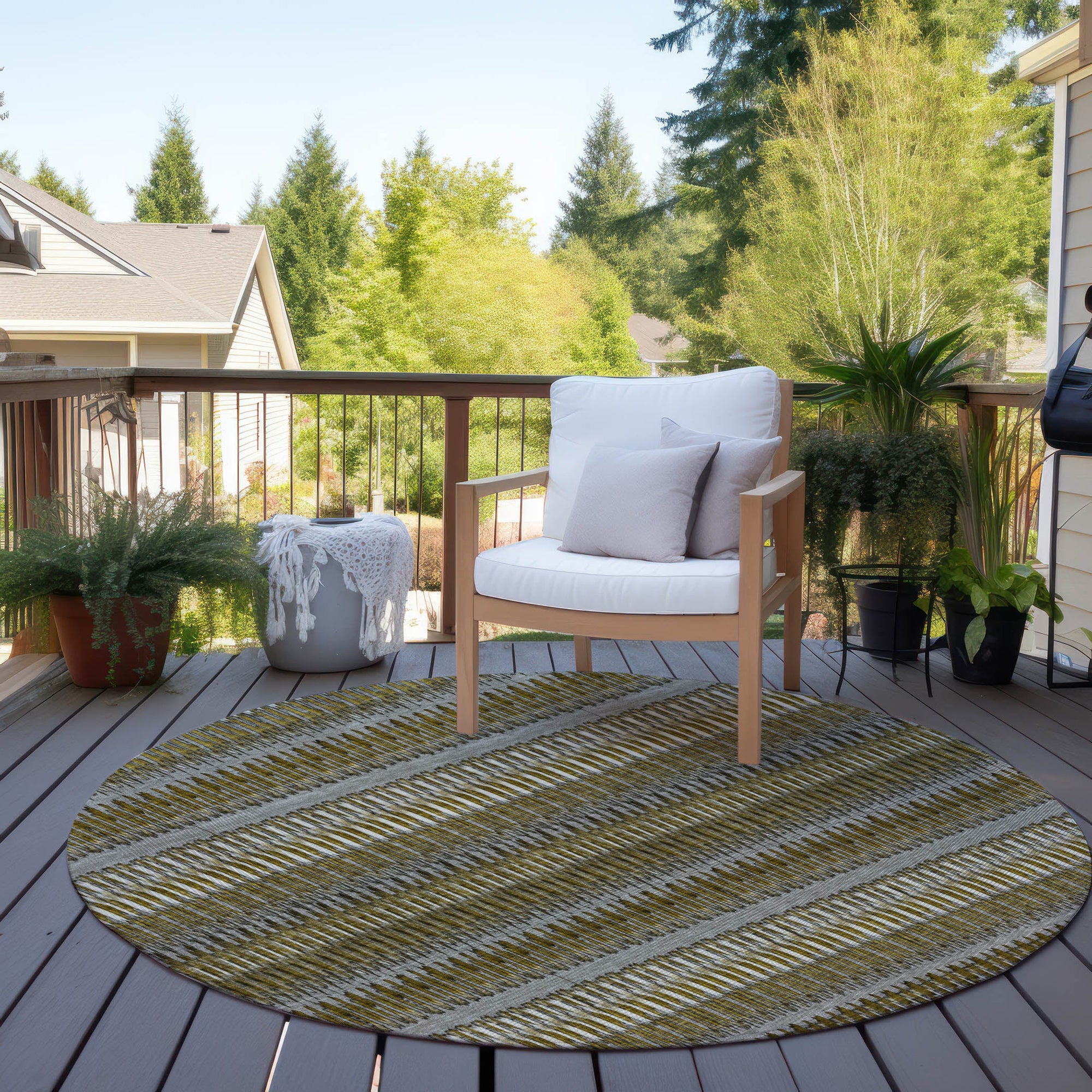 Addison Rugs Hushed Coffee Washable Indoor-Outdoor Rug